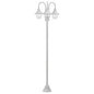 JUNG Vida Garten-Pollerleuchte E27 220 cm Aluminium 3-Laterne Weiß