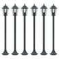 JUNG Vida Garten-Pollerleuchte 6 Stk. E27 110 cm Aluminium Dunkelgrün