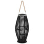 JUNG Vida Hängender Kerzenleuchter Bambus Schwarz 60 cm