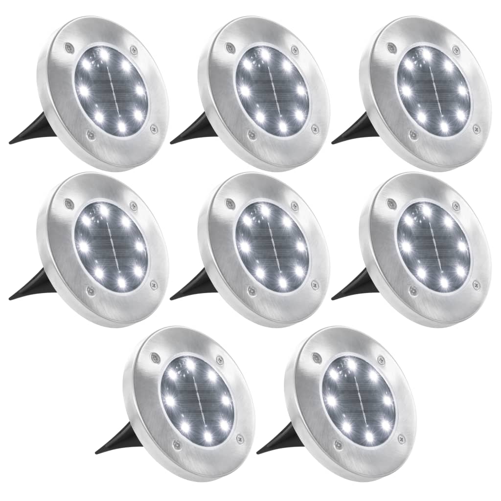 JUNG Vida Solar-Bodenleuchten 8 Stk. LED Weiß