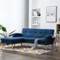 JUNG Vida Sofa in L-Form Stoffbezug 186 x 136 x 79 cm Blau