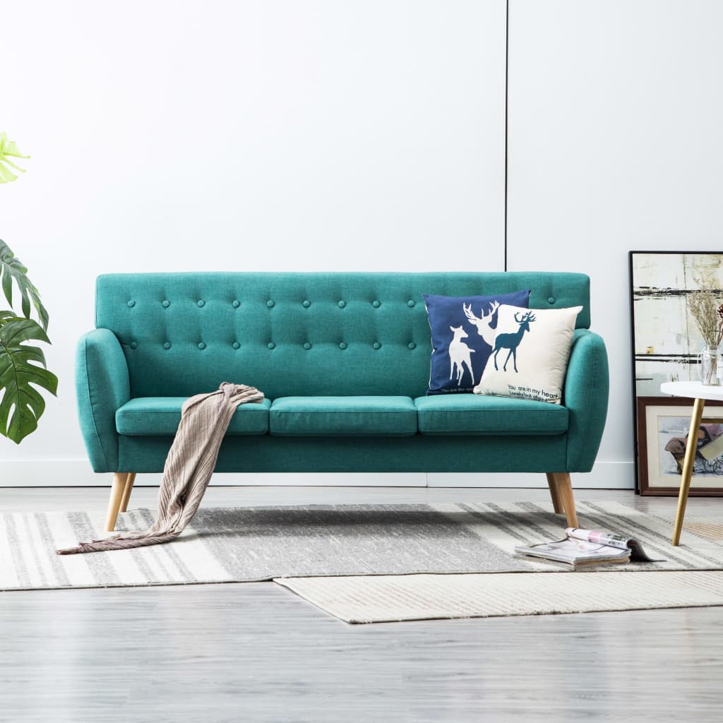 JUNG Vida 3-Sitzer-Sofa Stoff 172x70x82 cm Grün