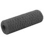 JUNG Vida Drahtzaun Stahl mit PVC-Beschichtung 25x0,5 m Grau