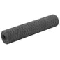 JUNG Vida Drahtzaun Stahl mit PVC-Beschichtung 25x0,75 m Grau