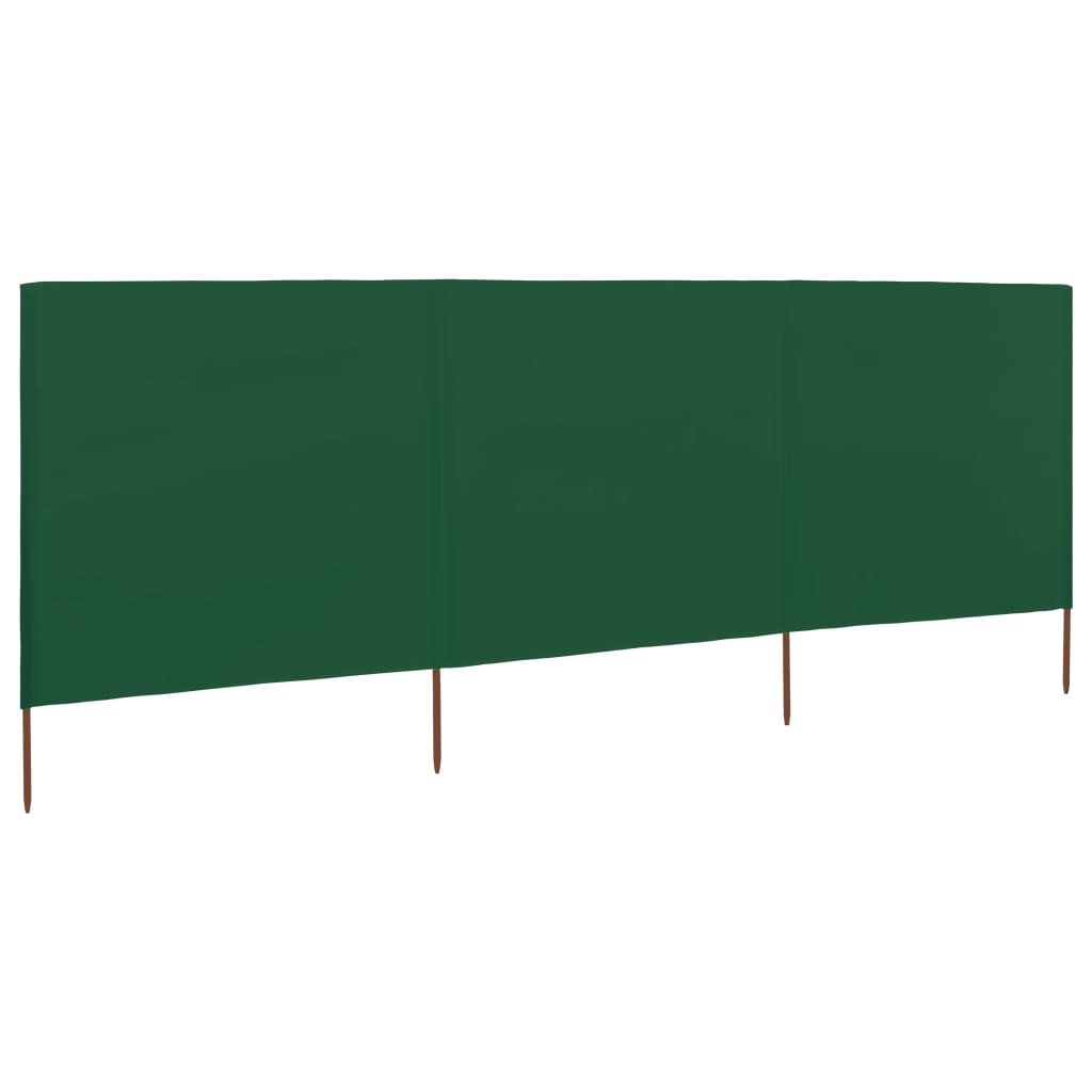 JUNG Vida 3-teiliges Windschutzgewebe 400 x 120 cm Grün