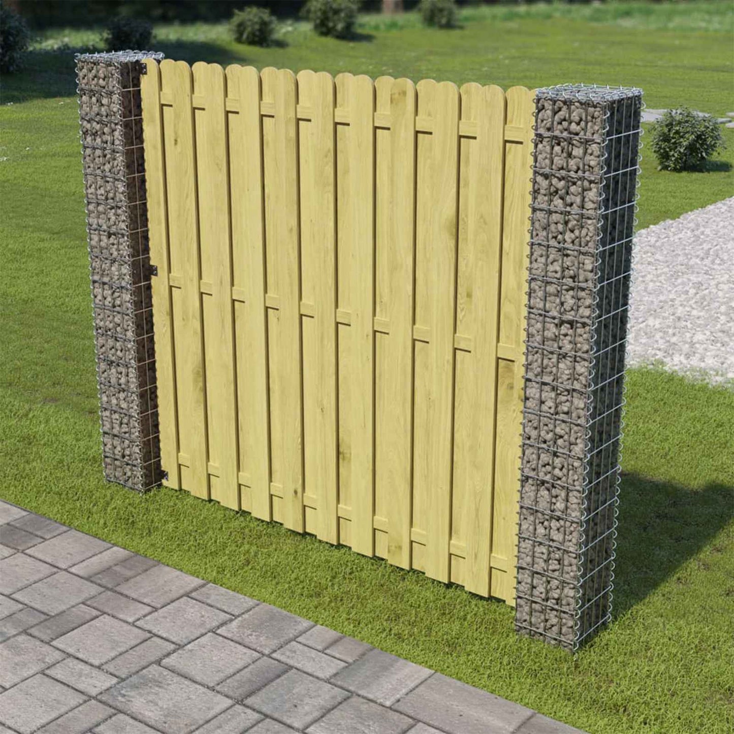 JUNG Vida Zaunpfosten 2 pcs Silber 20 x 20 x 190 cm Metall