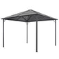 JUNG Vida Gartenpavillon mit Dach Aluminium 3×3 m Anthrazit