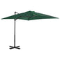 JUNG Vida Ampelschirm mit Aluminium-Mast 250x250 cm Grün