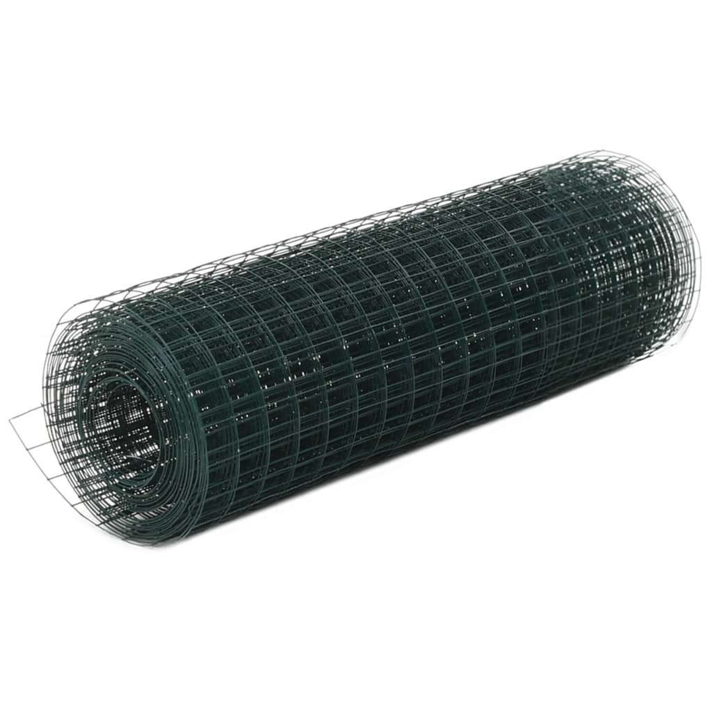 JUNG Vida Drahtzaun Stahl mit PVC-Beschichtung 10x0,5 m Grün