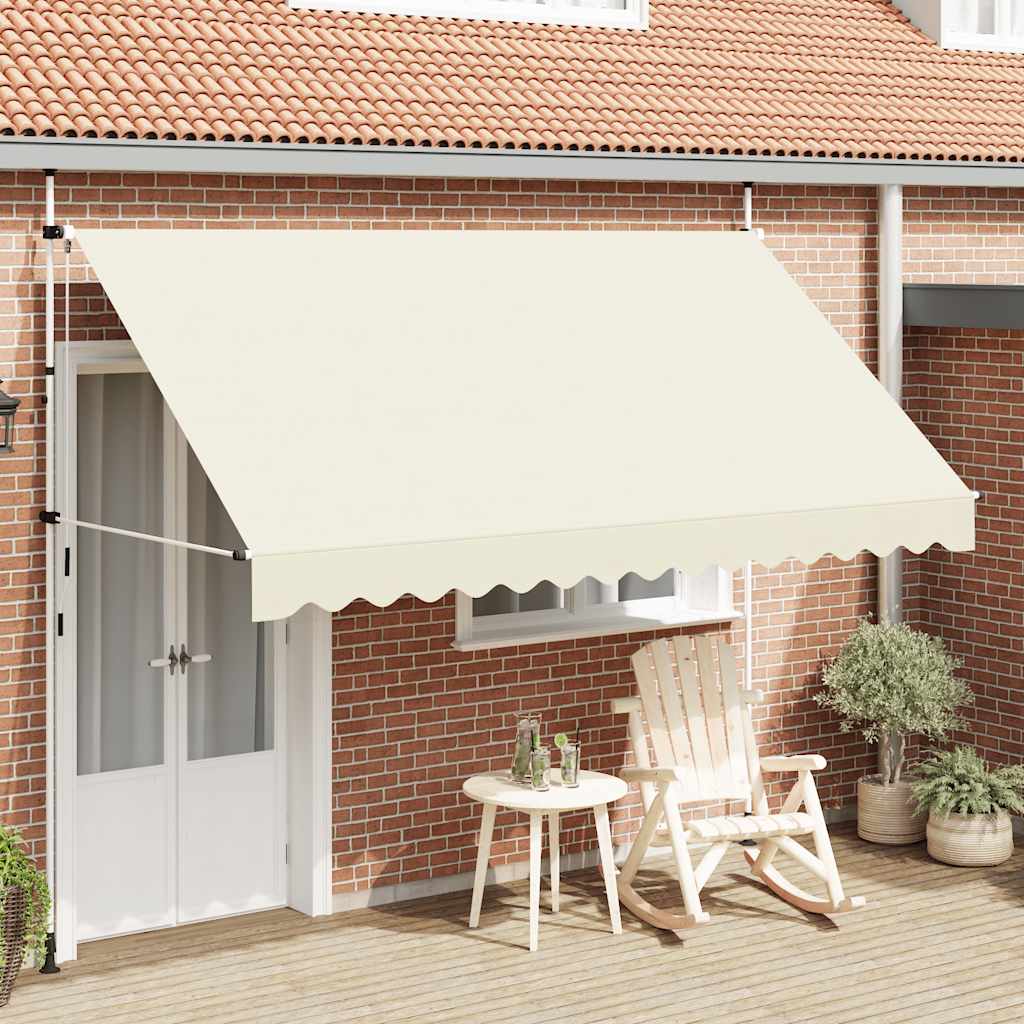 JUNG Vida Einziehbare Markise Handbetrieben 350 cm Cremeweiß