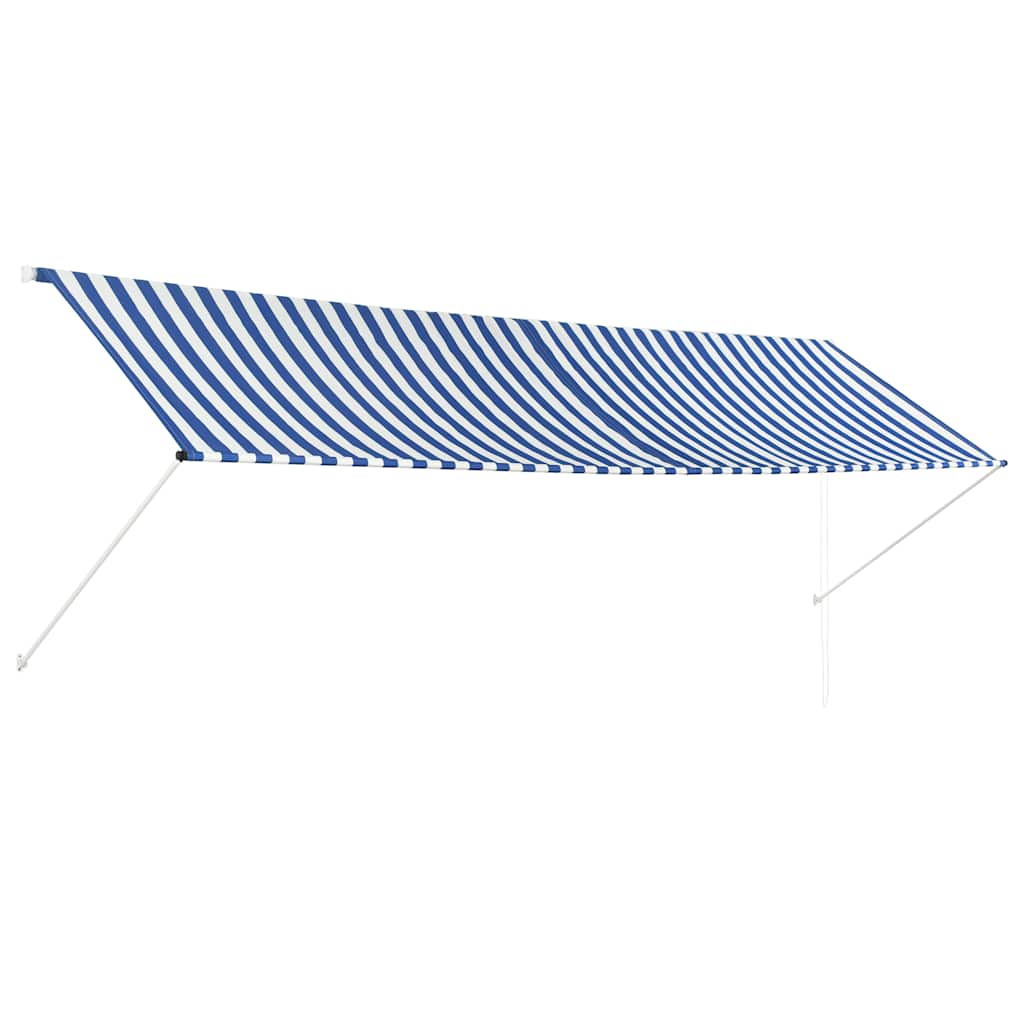 JUNG Vida Einziehbare Markise 400 x 150 cm Blau und Weiß