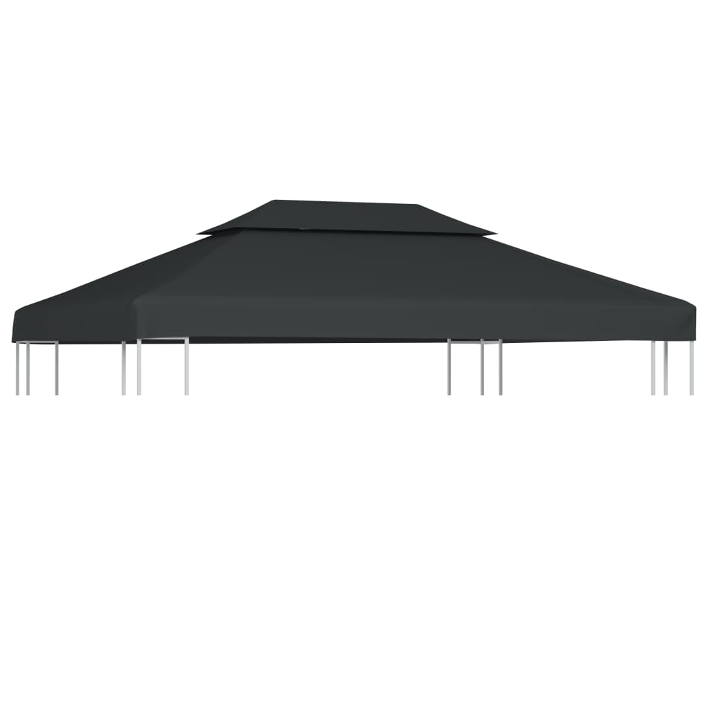 JUNG Vida Pavillon-Dachplane mit Kaminabzug 310 g/m² 4x3 m Anthrazit