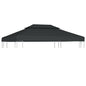 JUNG Vida Pavillon-Dachplane mit Kaminabzug 310 g/m² 4x3 m Anthrazit
