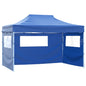 JUNG Vida Faltzelt mit 3 Seitenteilen 3x4,5 m Blau