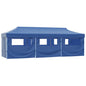 JUNG Vida Faltzelt Partyzelt Pop-Up mit 8 Seitenwänden 870x291x315 cm Blau