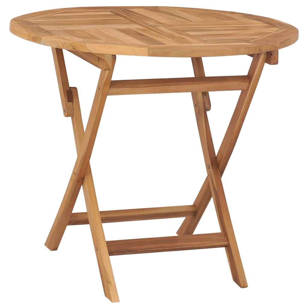 JUNG Vida Gartentisch Klappbar 85x76 cm Massivholz Teak