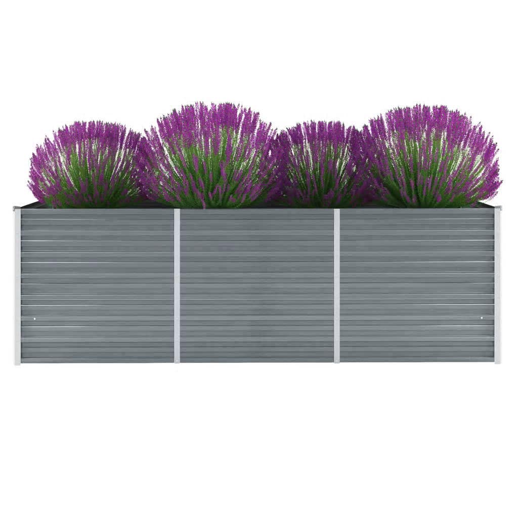 JUNG Vida Garten-Hochbeet Verzinkter Stahl 240x80x77 cm Grau