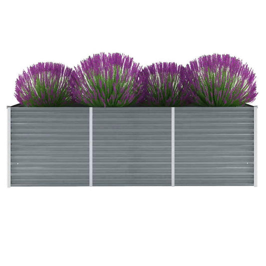 JUNG Vida Garten-Hochbeet Verzinkter Stahl 240x80x77 cm Grau
