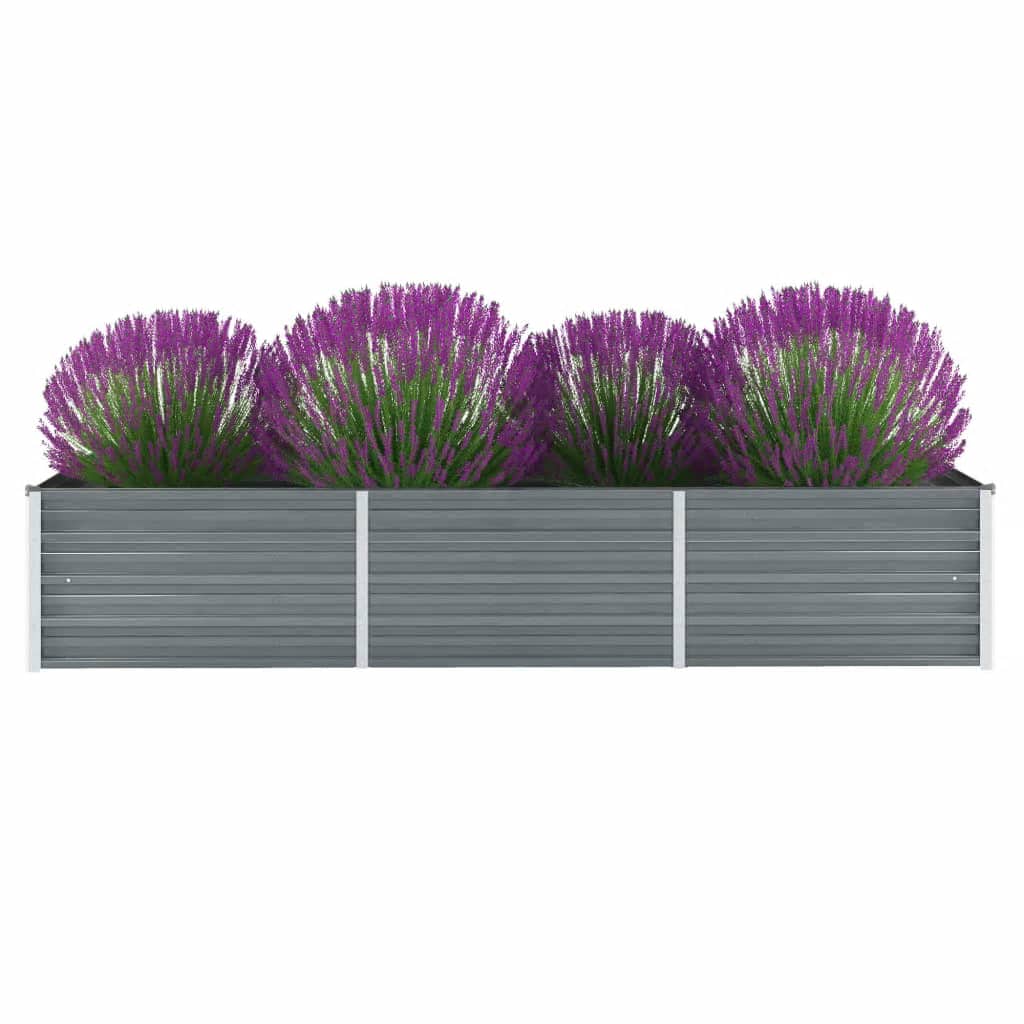 JUNG Vida Garten-Hochbeet Verzinkter Stahl 240x80x45 cm Grau