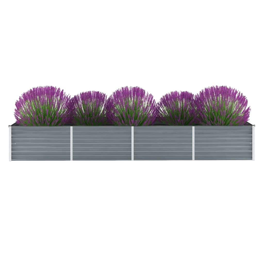 JUNG Vida Garten-Hochbeet Verzinkter Stahl 320x80x45 cm Grau