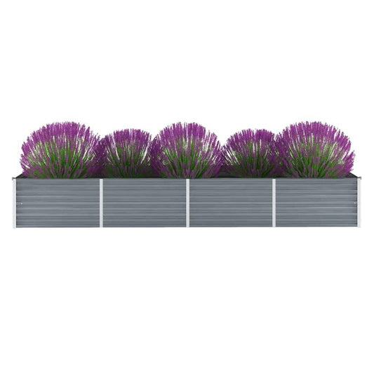 JUNG Vida Garten-Hochbeet Verzinkter Stahl 320x80x45 cm Grau