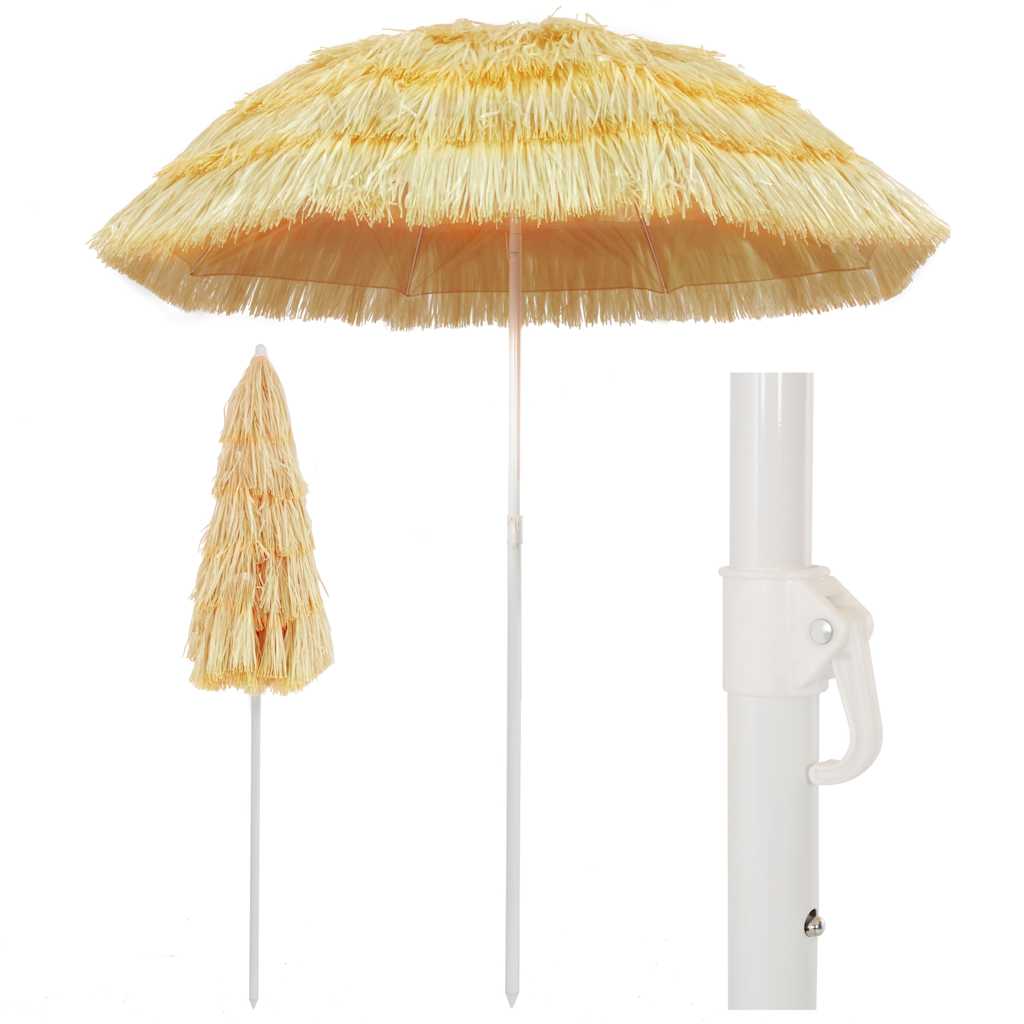 JUNG Vida Strandschirm Natur 180 cm Hawaii-Stil