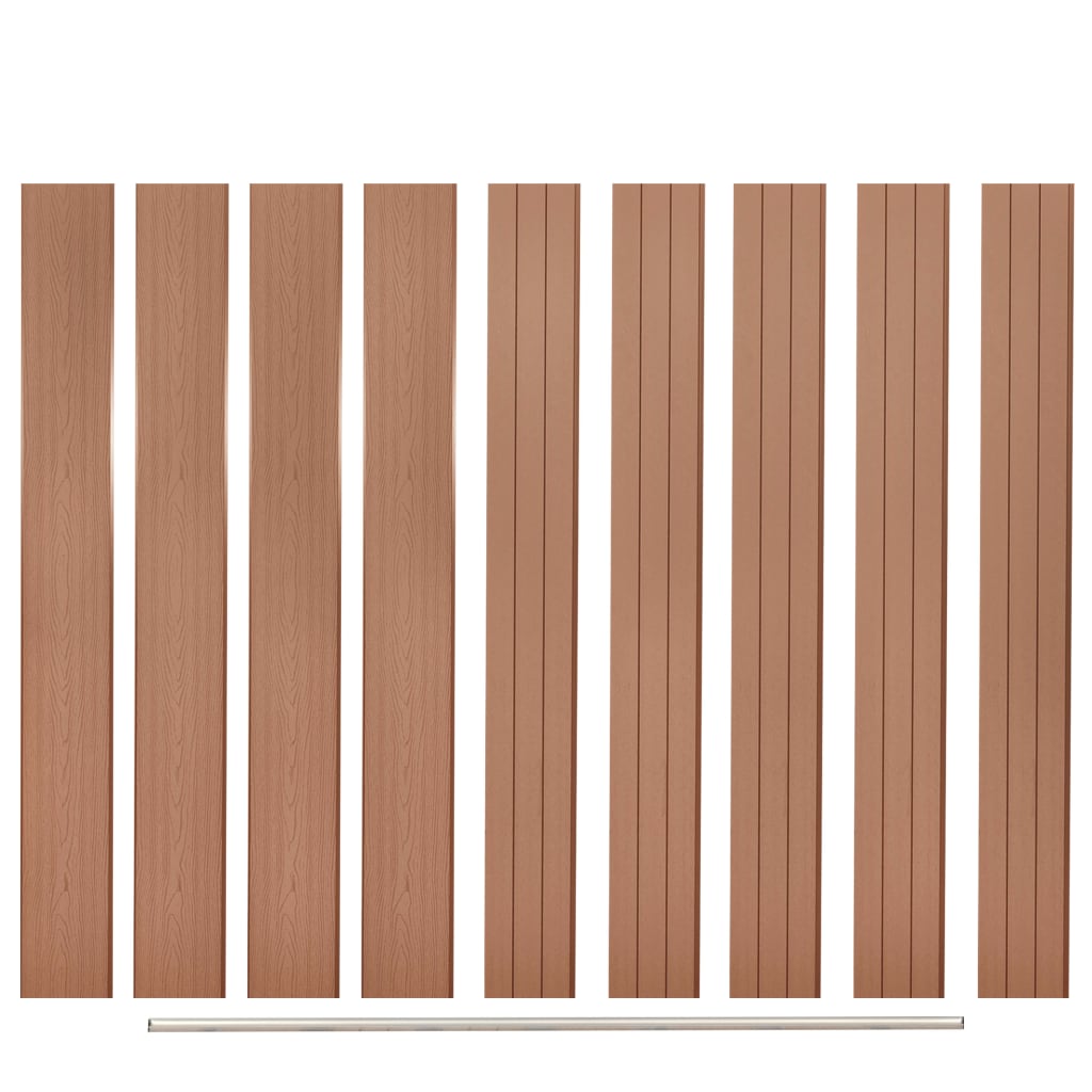 JUNG Vida Ersatz-Zaunbretter 9 Stk. WPC 170 cm Braun
