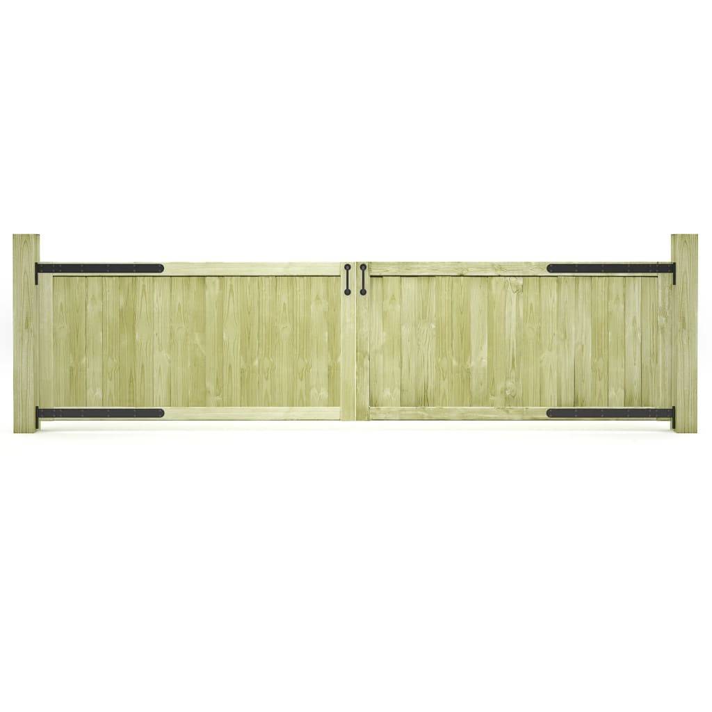 JUNG Vida Gartentore 2 Stk. Kiefernholz Imprägniert 300x75 cm