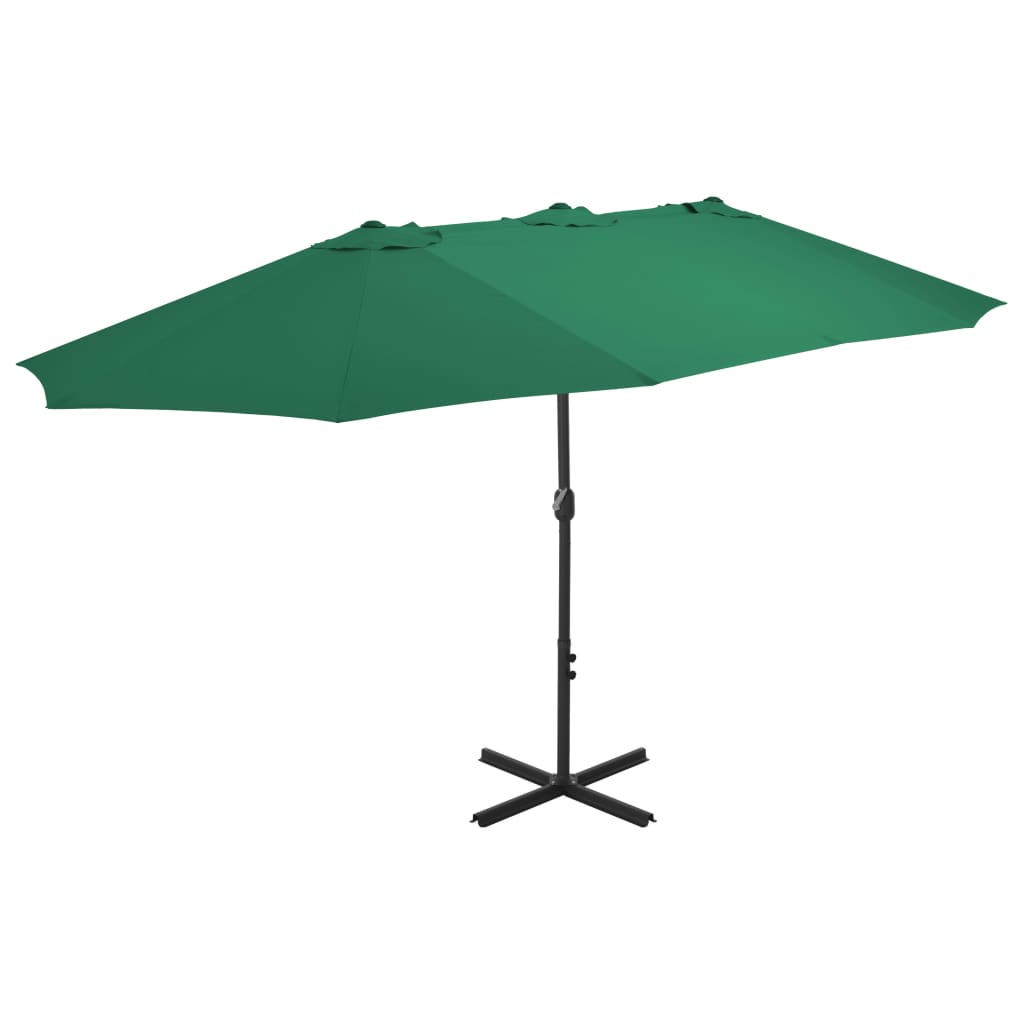 JUNG Vida Sonnenschirm mit Aluminium-Mast 460x270 cm Grün