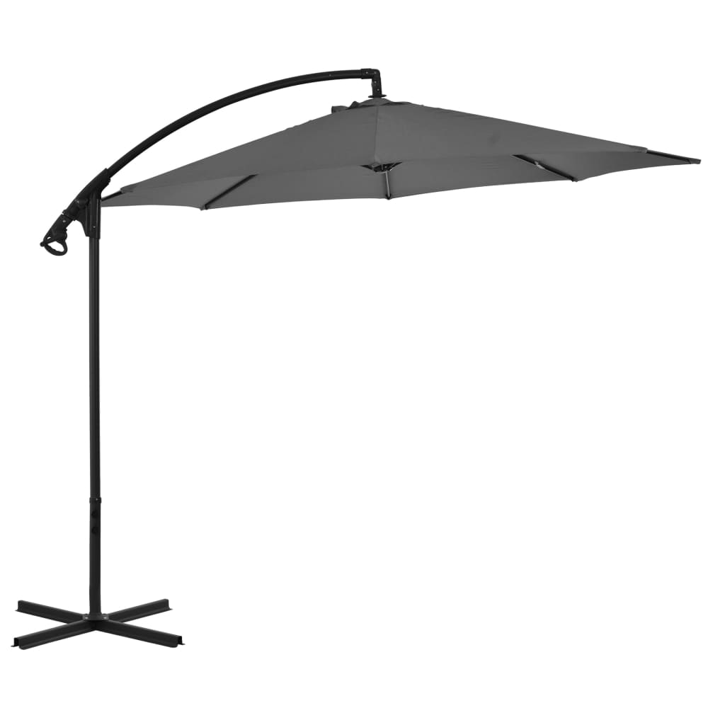 JUNG Vida Ampelschirm mit Stahl-Mast 300 cm Anthrazit