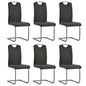 JUNG Vida Freischwinger 6 Stk. Grau Kunstleder