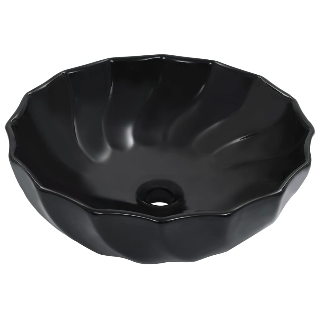 JUNG Vida Waschbecken 46 x 17 cm Keramik Schwarz
