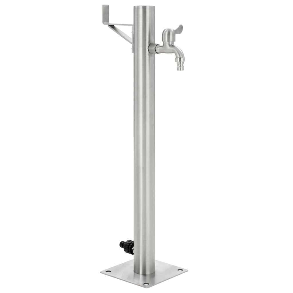JUNG Vida Garten-Wassersäule Edelstahl Rund 65 cm