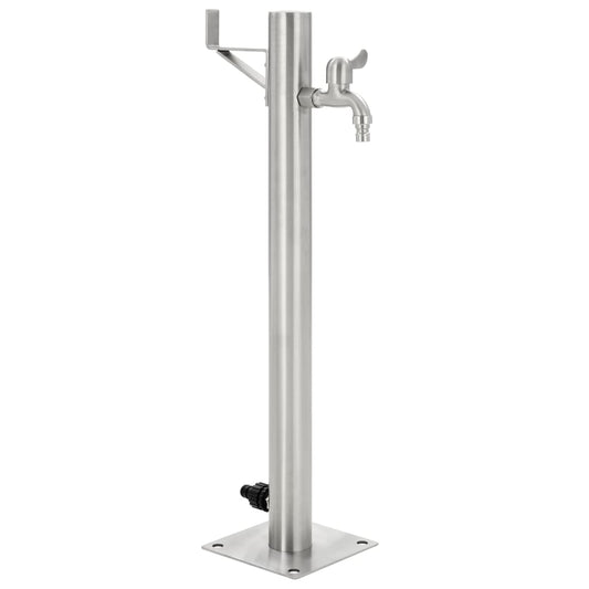 JUNG Vida Garten-Wassersäule Edelstahl Rund 65 cm