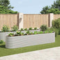 JUNG Vida Garten-Hochbeet 400 x 80 x 81 cm Verzinkter Stahl Silbern