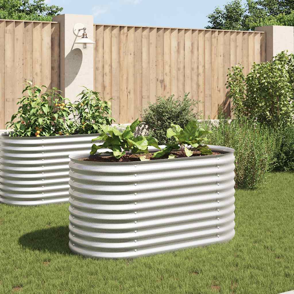 JUNG Vida Garten-Hochbeet 160x80x81 cm Verzinkter Stahl Silbern
