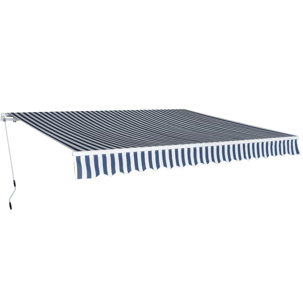 JUNG Vida Gelenkarmmarkise 400 cm Blau/Weiß