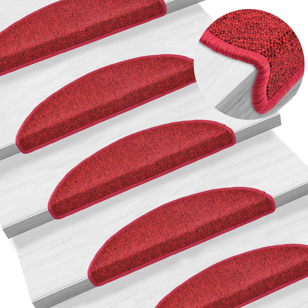JUNG Vida Stufenmatten 15 Stk. 56x17x3 cm Rot Halbrund