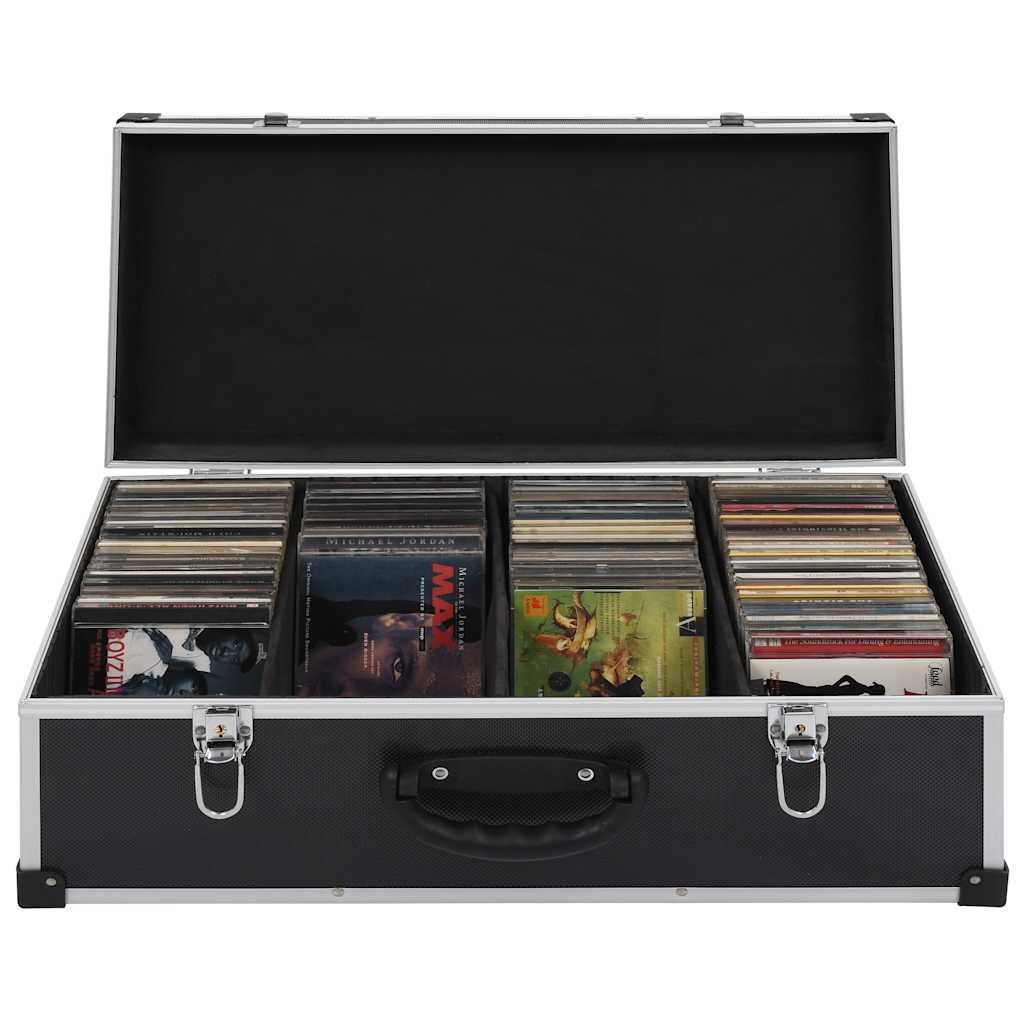 JUNG Vida CD-Koffer für 80 CDs Aluminium ABS Schwarz