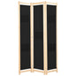 JUNG Vida 3-teiliger Raumteiler Schwarz 120 x 170 x 4 cm Stoff