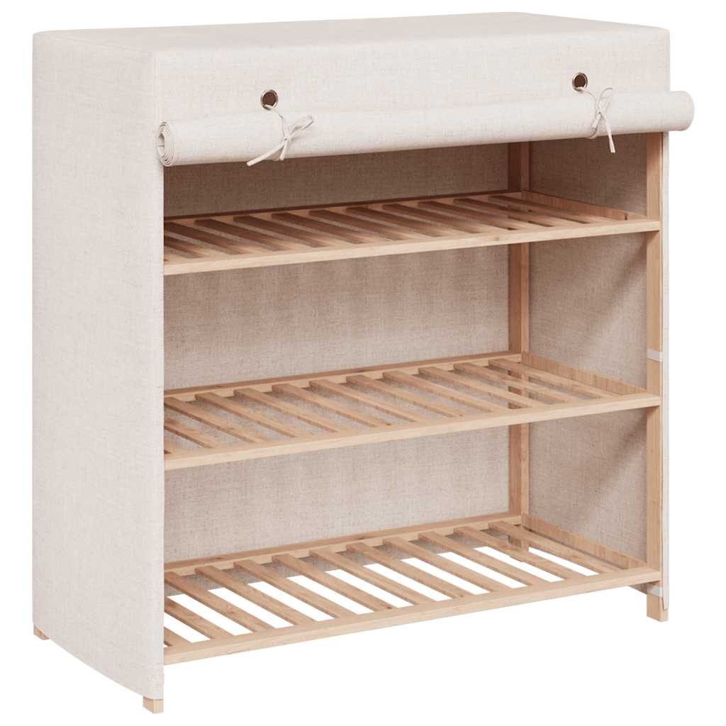 JUNG Vida Schuhschrank mit Abdeckung Weiß 79 x 40 x 80 cm Stoff