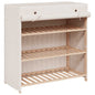 JUNG Vida Schuhschrank mit Abdeckung Weiß 79 x 40 x 80 cm Stoff