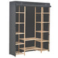 JUNG Vida Kleiderschrank Grau 135 x 40 x 170 cm Stoff