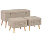 JUNG Vida Hocker mit Stauraum 3 Stk. Beige Stoff