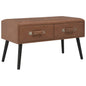 JUNG Vida Couchtisch Dunkelbraun 80x40x46 cm Kunstleder