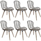 JUNG Vida Esszimmerstühle 6 Stk. Natur Rattan Braun