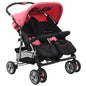 JUNG Vida Zwillingskinderwagen Rosa und Schwarz Stahl