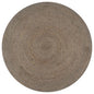JUNG Vida Teppich Handgefertigt Jute Rund 120 cm Grau
