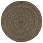 JUNG Vida Teppich Handgefertigt Jute mit Spiralen-Design Schwarz 120 cm