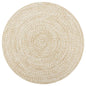 JUNG Vida Teppich Handgefertigt Jute Weiß und Natur 90 cm